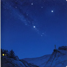 ( ( ( ( ( starry sky ) ) ) ) ) drawing by mœbius!!!!!!!!!!!!!!!!!!!!!!!!!!!, overdetailed art, picture book