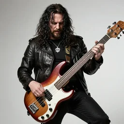 Worf shredding bass guitar