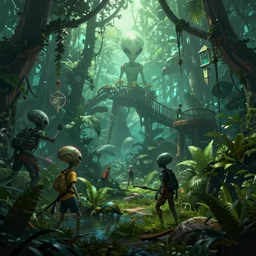 alien jungle rpg background