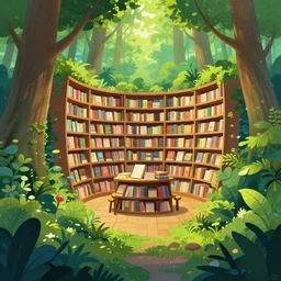 a vibrant dream of a beautiful dreamy feeling hidden forest bookstore, lush plants and lanterns, a woman wearing a gucci dress is exploring the books, high fashion, by moebius, edward hopper and james gilleard, zdzislaw beksinski, steven outram hd, 8 k, artstation