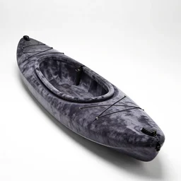 velvet kayak, studio product photography, isolated on a pure white background, centered, entire object in frame, sharp focus, soft studio lighting