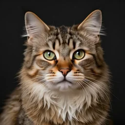 business cat portrait, rembrandt