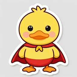 cute miss mascot couaneton couaneton ducklett super hero sticker art, cronobreaker, beeple game icon