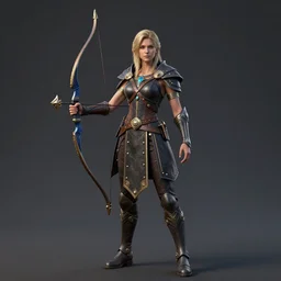 3 d render portrait of a fantasy magic bow weapon