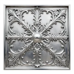 rococo chrome carving metal plate, style of H. R. Giger, style of Emil Melmoth, micro detailed pattern, evil dark fantasy vibes, highly detailed, filigree, gothic, occult