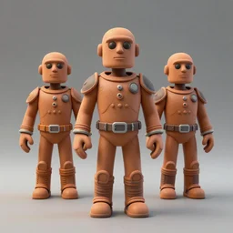a 3d render of Claymen from the Neverhood videogame. Unreal engine. Octane render. 8k. 24mm lens. Studio lighting.
