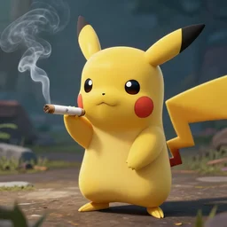 pikachu smoking a joint, unreal engine 5