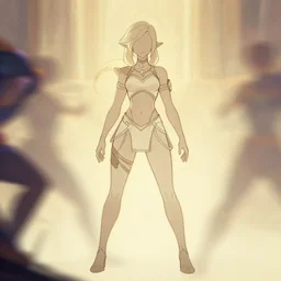 league of legends lux standing in ionia. flat face. aesthetic, golden ratio. beautiful lineart, ranking on contest, artstation, soft lighting, artistic pose, character concept, cinematic, motion blur, chromatic abberation. by insert