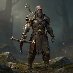a fantasy proto - slavic mythology, zombie crossbowman, slavic hero inspired blizzard games full body detailed and realistic 4 k trending on artstation, octane render