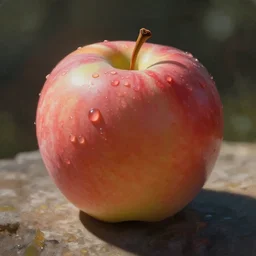 a perfect apple, impressionist