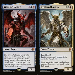 splitscreen image of a demon and an angle, intricate, by greg rutkowski, magic the gathering, 4 k, dramatic, highly detailed