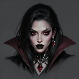 aaliyah as a vampire, darkwave, darksynth, concept headshot art, sharp, digital matte painting, art by luis royo, greg rutkowski, wlop, dramatic lighting, trending on artstation