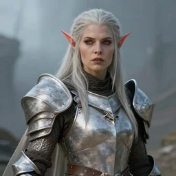 the most beautiful female orc wearing light armor. soft lighting. fantasy concept art by greg rutkowski.