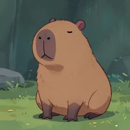 a capybara in the style of spiderverse animation