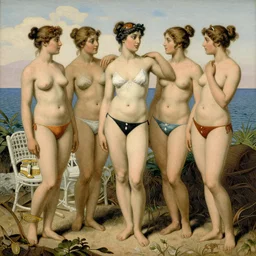 women wearing bikini by gustave dore