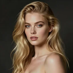 Beautiful woman with long blonde hair by Charlie Bowater, digital fantasy portrait