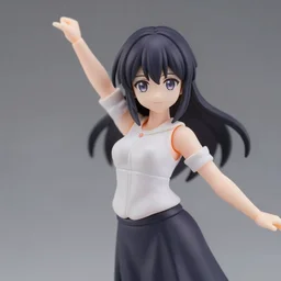 still figurine of tank wearing an elegant blouse, tsurime eyes, tareme eyes, eyes by kon satoshi, personification, dynamic pose, detailed product photo, featured on amiami, tone mapped, beautiful composition, 8 5 mm, f. 1 4