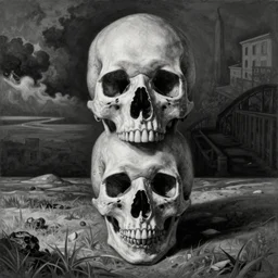 expression of mind-matter interaction through death by Alex Grey and M. C. Escher collaboration, digital painting, Groundcore