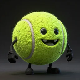a tennis ball monster, tennis ball, dark, chalky, rich playboy, digital art, fantasy, magic, trending on artstation, ultra detailed, professional illustration by Basil Gogos