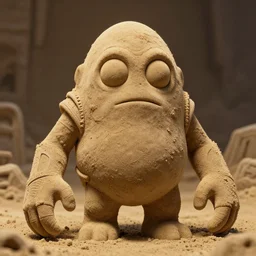 A portrait of David Braben as a sand golem, dungeons and dragons, blizzard entertainment, industrial light and magic, pixar