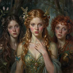 Captivating Fairy portrait, atmospheric lighting, painted, intricate, highly detailed by Leesha Hannigan, Ross Tran, Thierry Doizon, Kai Carpenter,Ignacio Fernández Ríos
