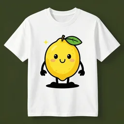 t shirt design with a cartoony lemon