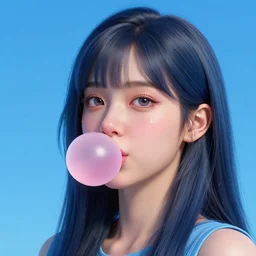 Bella ragazza, bubblegum, visualartzi, korean, and blue image, concept art by Karla Ortiz, James Paick, Charlie Bowater, highly detailed, ultra detailed, ultra realistic, trending on artstation, cgstudio