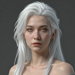 a portrait of a white haired woman, concept art by guweiz, highly detailed, unreal engine 5, trending on artstation, beautiful concept art, by wlop and beeple, 8 k