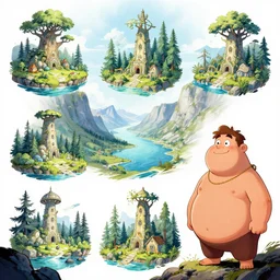 photo cartoon bd illustration comic manga painting of fiord environement : 5 fantasy environement, digital painting : 1 fat brush concept sketch artist bd enki bilal : 1 0