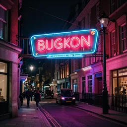 retro neon night london