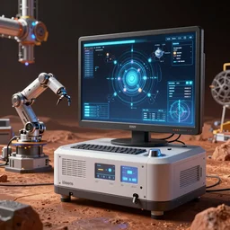 photo of life support system device monitoring system mars station design device robotics, advanced cybernetics, smart ai visualisation industrial design trending on artstation, unreal engine, 3 d exploration industrial lightning, 3 d, design cryengine unreal engine grasshoppers parametric