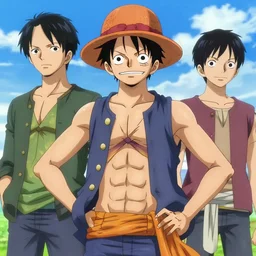 rastafarian luffy from one piece by makoto shinkai takashi takeuchi yoshiyuki sadamoto greg rutkowski