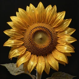 the surreal supernova of a petrified wild sunflower, surrealism!!, golden ratio, details, scifi, dark fantasy, intricate, decadent, ornate, highly detailed, digital painting, octane render, ray tracing reflections, 8 k, artstation, concept art, smooth, sharp focus, illustration, art by artgerm, loish, by wlop