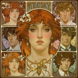 realistic detailed face portrait of Elesky by Alphonse Mucha, Ayami Kojima, Amano, Charlie Bowater, Karol Bak, Greg Hildebrandt, Jean Delville, and Mark Brooks, Art Nouveau, Neo-Gothic, gothic, rich deep moody colors The seeds for each individual image are: [2494430636, 1032106751, 2063300223, 3127318783, 2806927615, 1614572159]