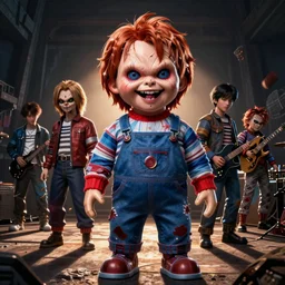 screaming chucky doll kpop band