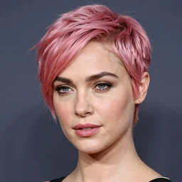 portrait of a beautiful seductive 20-year-old Gal Gadot pink pixie cut hair by Mario Testino,  headshot, detailed, award winning, Sony a7R