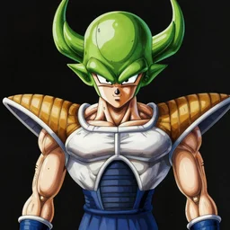 portrait painting of skeletor as piccolo, art by akira toriyama, 4 k, dragon ball artstyle, cel shaded, highly detailed, epic lighting