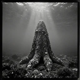 tintype photo, underwater, lochness monster