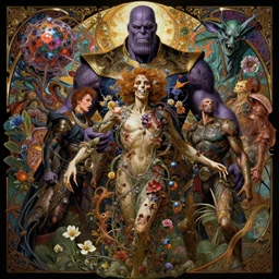 the platonic ideal of bladerunner 2 0 4 9, flowers and dmt cletus kasady ultimate carnage thanos dementor wild hunt doctor manhattan chtulu nazgul mandelbulb davinci, d & d, fantasy, ego death, detailed, intricate, hyperrealism, intense, scary, decay, art by artgerm and greg rutkowski and alphonse mucha