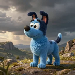 The cartoon dog named Blue from Blues clues
