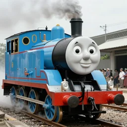 thomas the tank engine committing war crimes in vietnam, historical photo, 4 k, trending on artstation
