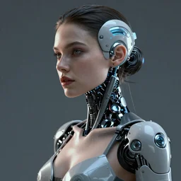 “sensual woman cyborg, futuristic, octane render, hyper realism, high detail”