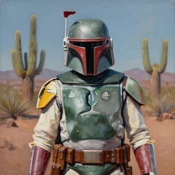 boba fett, tucson arizona, painting by raphael lacoste