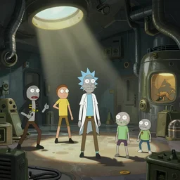 Rick and Morty raiding a military base