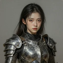 a photorealistic painting of an attractive young girl, partially clothed in thick metal-plated battle armor, dirty olive skin, long dark hair, beautiful bone structure, symmetric facial features, perfect eyes, intricate, elegant, digital painting, concept art, finely detailed, illustration, sharp focus, minimal artifacts, from Metal Gear, by Greg Rutkowski, in the style of Ruan Jia and Mandy Jurgens and Artgerm and William-Adolphe Bouguerea, trending on Artstation, award winning