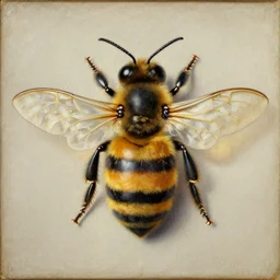 a dressed bee by greg hildebrant lisa frank fancy rococo baroque regal bee oil painting high quality award winning clothed in fancy garb