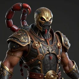 highly detailed vfx portrait of scorpion mortal kombat, octane render, unreal engine, art by juan pablo roldan, digital illustration, ornate details,