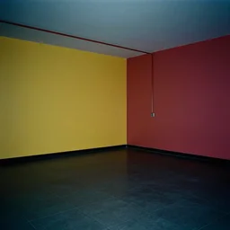 a photograph of liminal space weird clean colorful place with something but empty, interior, unsettling, normal place with weird feeling, liminal space aesthetic, dark scene with flash