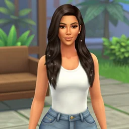 kim kardashian in the sims 4