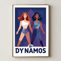 donna and the dynamos, poster, low poly, etsy